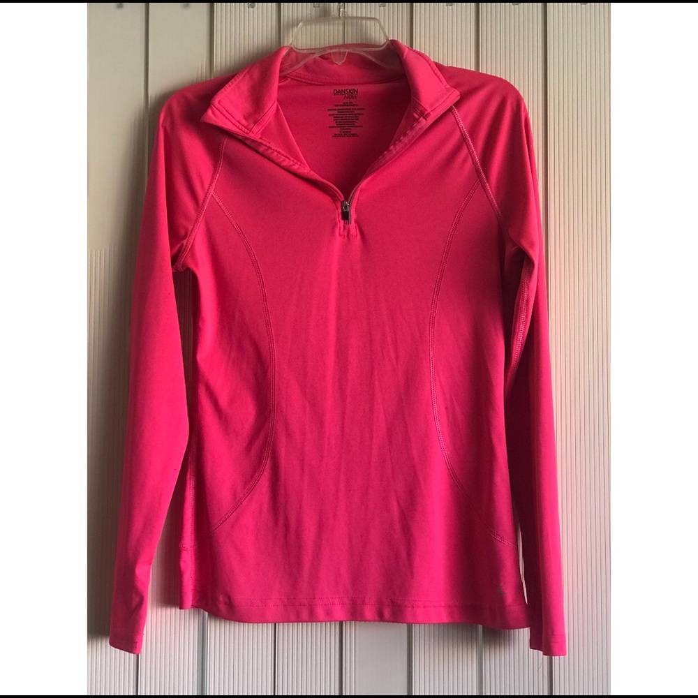 Pink athletic pullover.